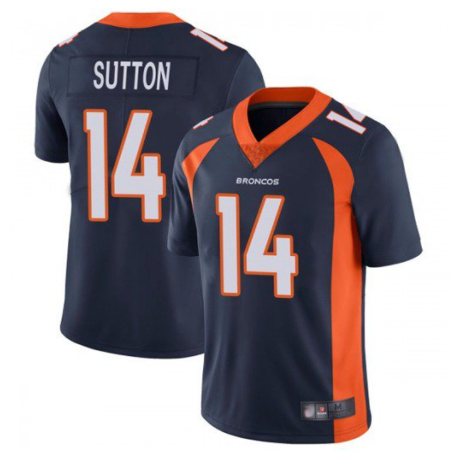 BIPIHUC D.Broncos #14 Courtland Sutton Player Navy Limited Stitched Jerseys