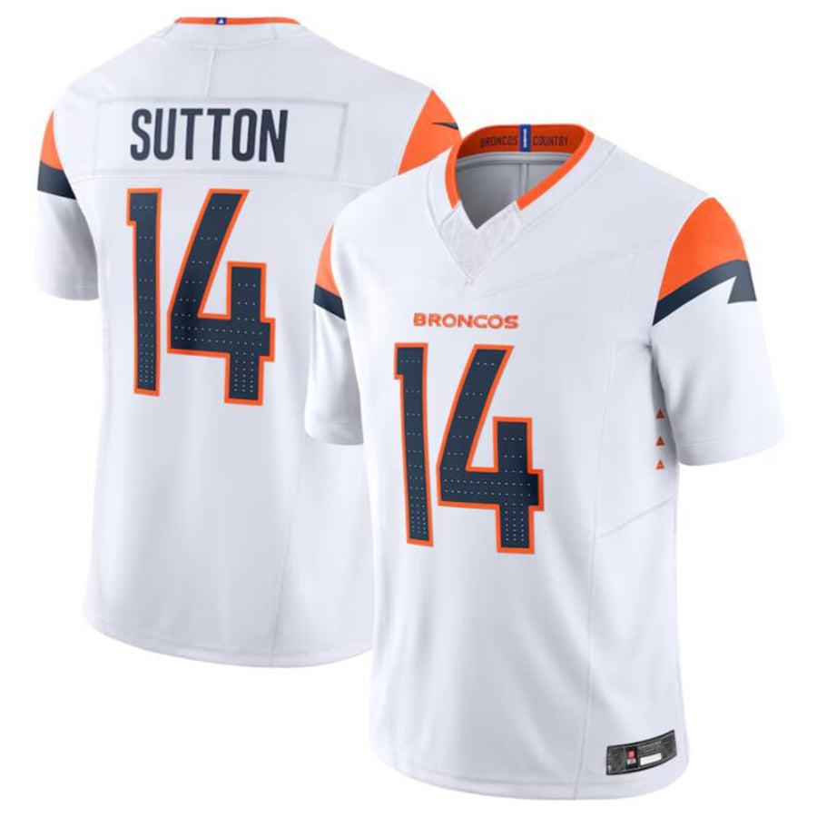 BIPIHUC D.Broncos #14 Courtland Sutton White Vapor F.U.S.E. Limited Jersey American Stitched Jerseys