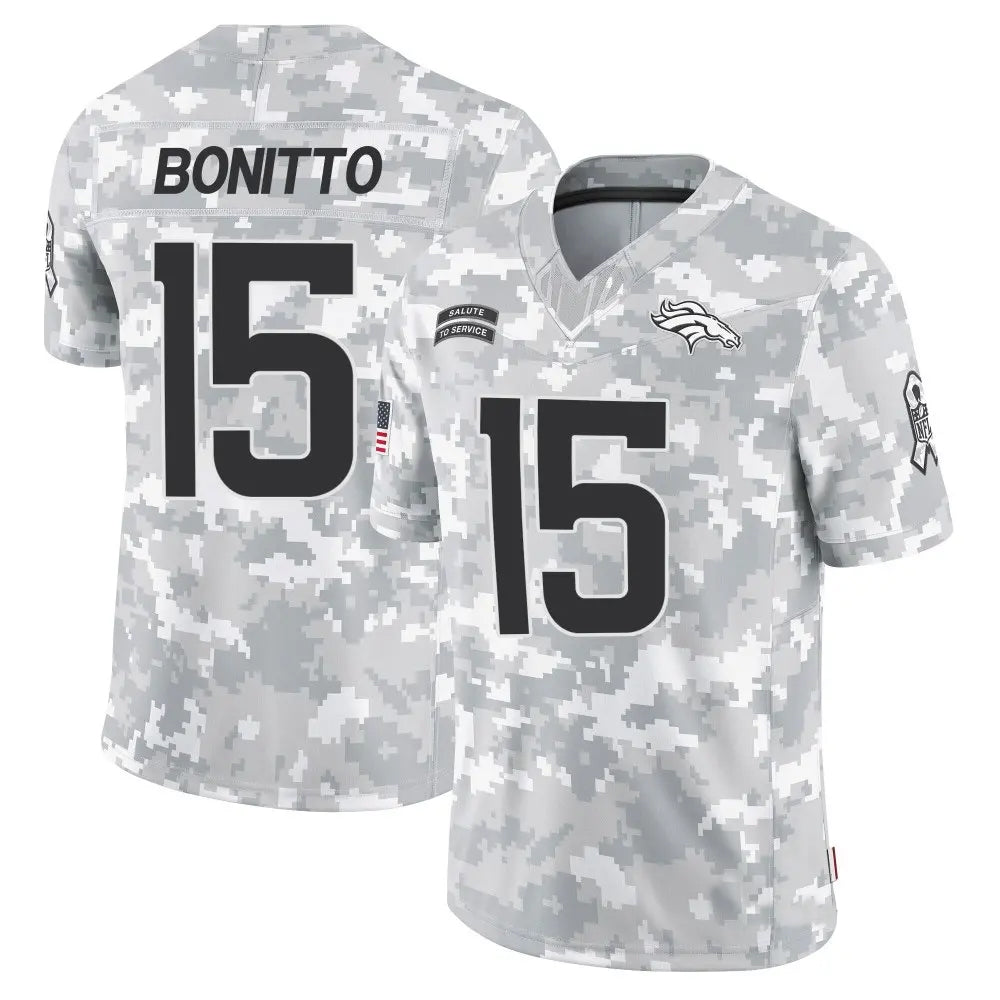 BIPIHUC D.Broncos #15 Nik Bonitto Player Arctic Camo Salute to Service Limited Stitched Jerseys