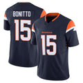BIPIHUC D.Broncos #15 Nik Bonitto Player Navy Vapor F.U.S.E. Limited Stitched Jerseys