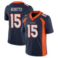 BIPIHUC D.Broncos #15 Nik Bonitto Player Navy Vapor Limited Stitched Jerseys