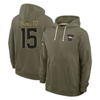BIPIHUC D.Broncos #15 Nik Bonitto Player Olive Salute to Service Pullover Hoodies Limited Stitched Jerseys