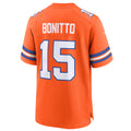 BIPIHUC D.Broncos #15 Nik Bonitto Player Orange Collection Throwback Game Stitched Jerseys