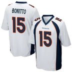 BIPIHUC D.Broncos #15 Nik Bonitto Player White Game Stitched Jerseys