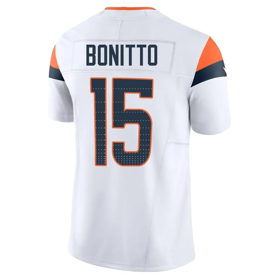 BIPIHUC D.Broncos #15 Nik Bonitto Player White Vapor F.U.S.E. Limited Stitched Jerseys