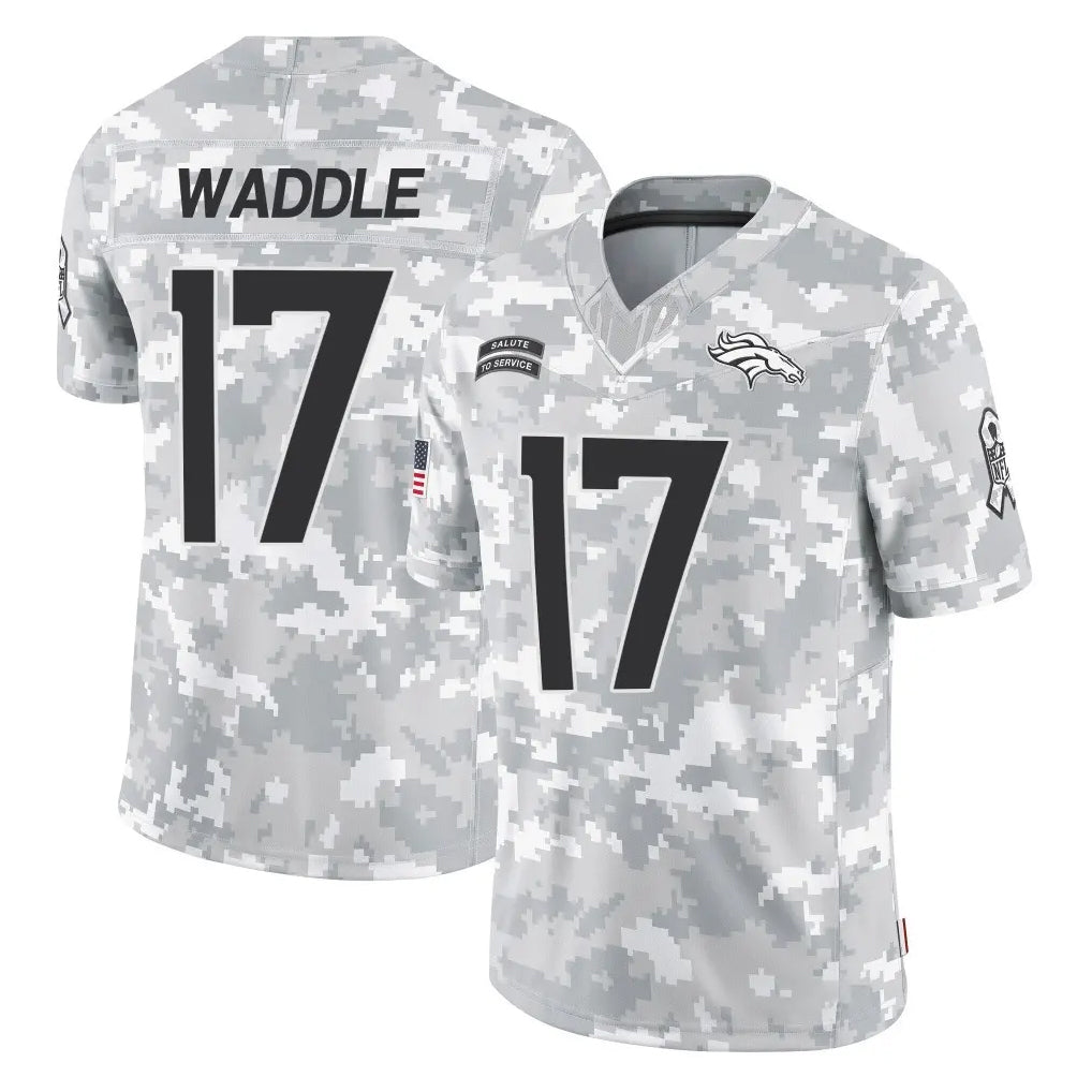 BIPIHUC D.Broncos #17 Jaylen Waddle Player Arctic Camo Salute To Service Limited Stitched Jerseys