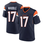 BIPIHUC D.Broncos #17 Jaylen Waddle Player Navy Home Game Stitched Jerseys