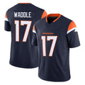 BIPIHUC D.Broncos #17 Jaylen Waddle Player Navy Limited Vapor F.U.S.E. Home Game Stitched Jerseys
