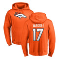 BIPIHUC D.Broncos #17 Jaylen Waddle Player Orange Pullover Hoodie Limited Stitched Jerseys