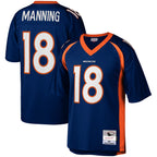 BIPIHUC D.Broncos #18 Peyton Manning Player Mitchell & Ness Navy Legacy Replica Stitched  Jerseys