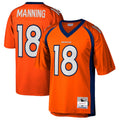 BIPIHUC D.Broncos #18 Peyton Manning Player Mitchell & Ness Orange Legacy Replica Stitched Jerseys
