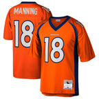 BIPIHUC D.Broncos #18 Peyton Manning Player Mitchell & Ness Orange Legacy Replica Stitched Jerseys