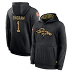 BIPIHUC D.Broncos #1 Evan Engram Player Black Salute to Service Pullover Hoodies Limited Stitched Jerseys