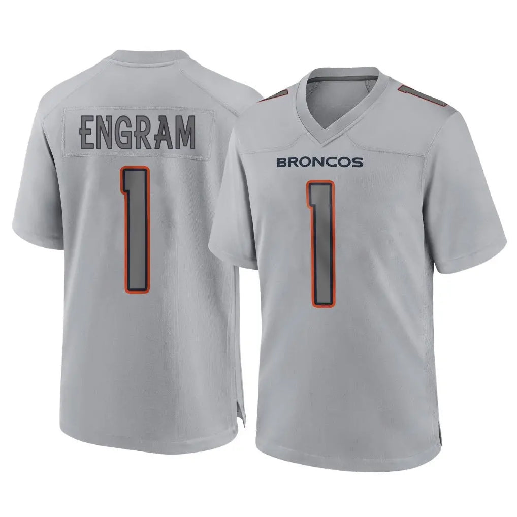 BIPIHUC D.Broncos #1 Evan Engram Player Gray Atmosphere Fashion Limited Game Stitched Jerseys