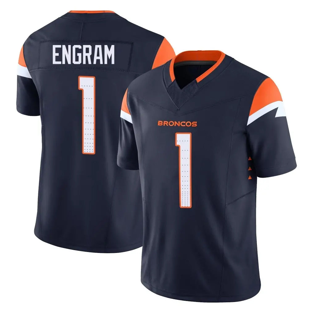 BIPIHUC D.Broncos #1 Evan Engram Player Navy Limited Vapor F.U.S.E. Home Game Stitched Jerseys