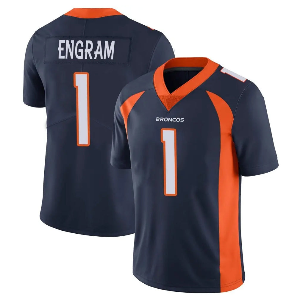 BIPIHUC D.Broncos #1 Evan Engram Player Navy Vapor Untouchable Limited Game Stitched Jerseys