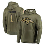 BIPIHUC D.Broncos #1 Evan Engram Player Olive Salute to Service Pullover Hoodies Home Game Stitched Jerseys