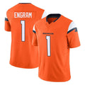 BIPIHUC D.Broncos #1 Evan Engram Player Orange Vapor F.U.S.E. Limited Home Game Stitched Jerseys