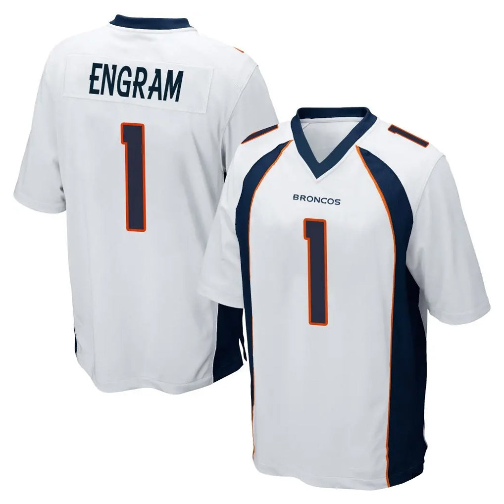 BIPIHUC D.Broncos #1 Evan Engram Player White Game Stitched Jerseys