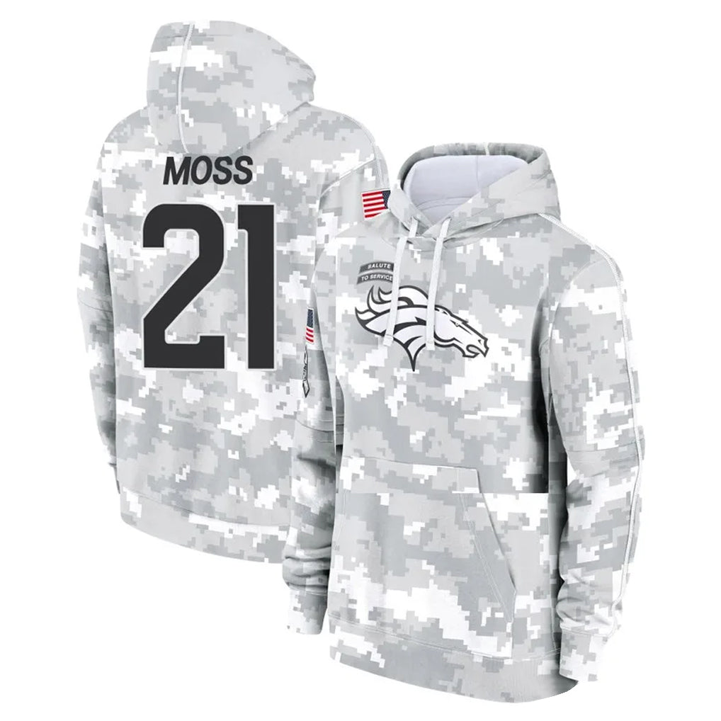 BIPIHUC D.Broncos #21 Riley Moss Player Arctic Camo Salute to Service Hoodies Limited Game Stitched Jerseys