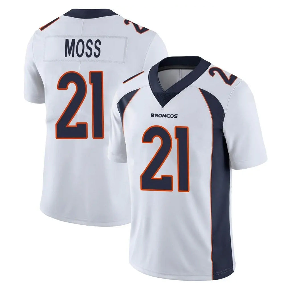 BIPIHUC D.Broncos #21 Riley Moss Player White Vapor Untouchable Limited Home Game Stitched Jerseys