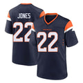 BIPIHUC D.Broncos #22 Brandon Jones Player Navy Home Game Stitched Jerseys