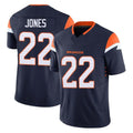 BIPIHUC D.Broncos #22 Brandon Jones Player Navy Limited Vapor F.U.S.E. Home Game Stitched Jerseys