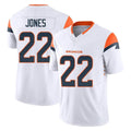 BIPIHUC D.Broncos #22 Brandon Jones Player White Limited Vapor F.U.S.E. Home Game Stitched Jerseys