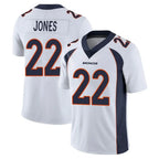 BIPIHUC D.Broncos #22 Brandon Jones Player White Vapor Untouchable Limited Home Game Stitched Jerseys