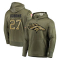 BIPIHUC D.Broncos #27 J.K. Dobbins Player Olive Salute to Service Pullover Hoodies Home Game Stitched Jerseys