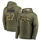BIPIHUC D.Broncos #27 J.K. Dobbins Player Olive Salute to Service Pullover Hoodies Home Game Stitched Jerseys