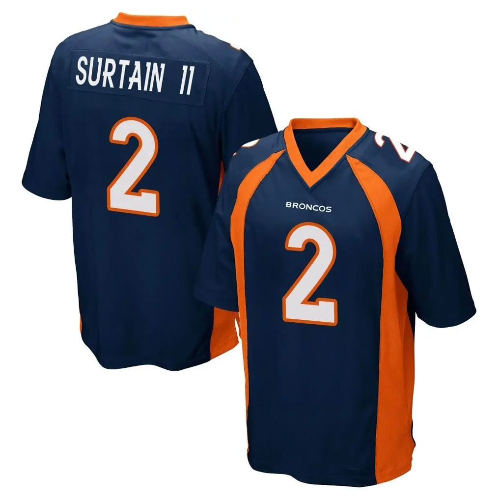 BIPIHUC D.Broncos #2 Pat Surtain II Player Navy Game Stitched Jerseys