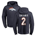 BIPIHUC D.Broncos #2 Pat Surtain II Player Navy Pullover Hoodie Limited Stitched Jerseys