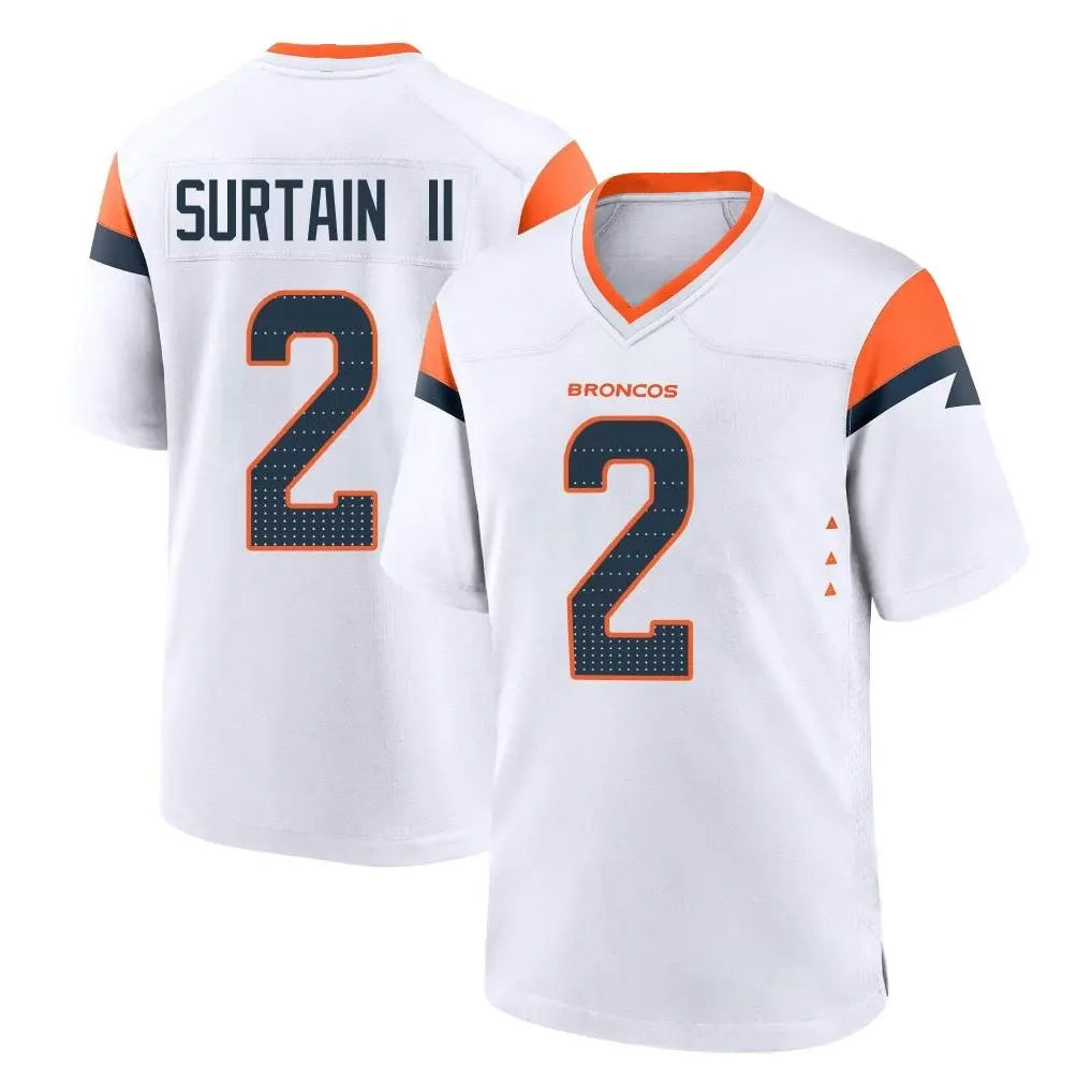 BIPIHUC D.Broncos #2 Pat Surtain II Player White Home Game Stitched Jerseys
