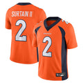 BIPIHUC D.Broncos #2 Patrick Surtain II Player Orange Vapor Untouchable Limited Stitched Jerseys