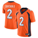 BIPIHUC D.Broncos #2 Patrick Surtain II Player Orange Vapor Untouchable Limited Stitched Jerseys