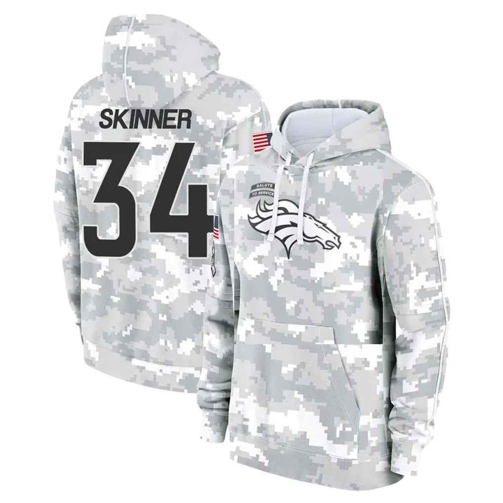 BIPIHUC D.Broncos #34 JL Skinner Player Arctic Camo Salute to Service Hoodies Limited Game Stitched Jerseys