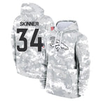 BIPIHUC D.Broncos #34 JL Skinner Player Arctic Camo Salute to Service Hoodies Limited Game Stitched Jerseys