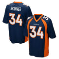 BIPIHUC D.Broncos #34 JL Skinner Player Navy Game Stitched Jerseys