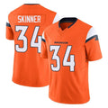 BIPIHUC D.Broncos #34 JL Skinner Player Orange Vapor F.U.S.E. Limited Home Game Stitched Jerseys