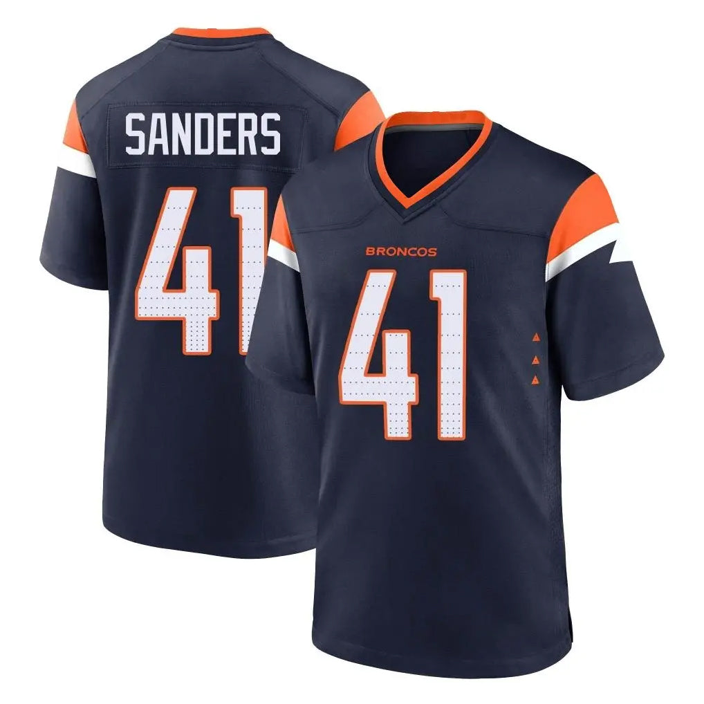 BIPIHUC D.Broncos #41 Drew Sanders Player Navy Home Game Stitched Jerseys