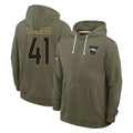 BIPIHUC D.Broncos #41 Drew Sanders Player Olive Salute to Service Pullover Hoodies Limited Stitched Jerseys