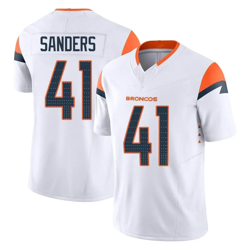 BIPIHUC D.Broncos #41 Drew Sanders Player White Limited Vapor F.U.S.E. Home Game Stitched Jerseys