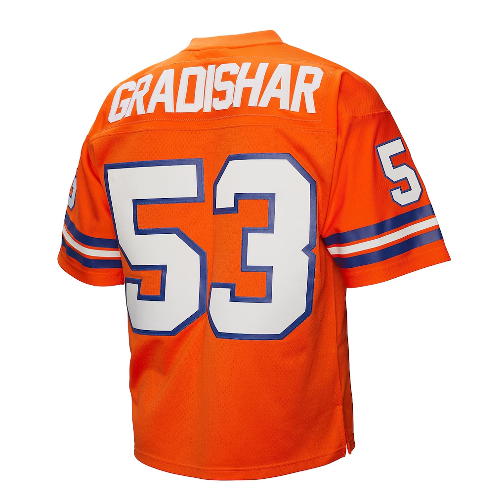 BIPIHUC D.Broncos #53 Randy Gradishar Mitchell & Ness Orange 1978 Legacy Replica Stitched Puhic Jersey