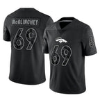 BIPIHUC D.Broncos #69 Mike McGlinchey Player Black Reflective Limited Stitched Jerseys