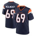 BIPIHUC D.Broncos #69 Mike McGlinchey Player Navy Home Game Stitched Jerseys