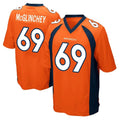 BIPIHUC D.Broncos #69 Mike McGlinchey Player Orange Color Home Game Stitched Jerseys