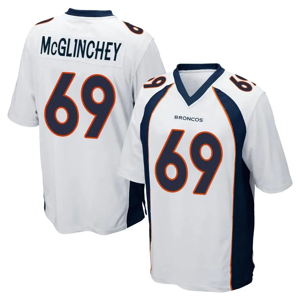BIPIHUC D.Broncos #69 Mike McGlinchey Player White Game Stitched Jerseys