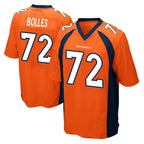 BIPIHUC D.Broncos #72 Garett Bolles Player Orange Color Home Game Stitched Jerseys