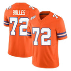 BIPIHUC D.Broncos #72 Garett Bolles Player Orange Limited Alternate Vapor F.U.S.E. Throwback Game Stitched Jerseys